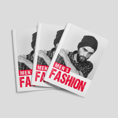 Men\'s Fashion Magazine Design Template cover image.