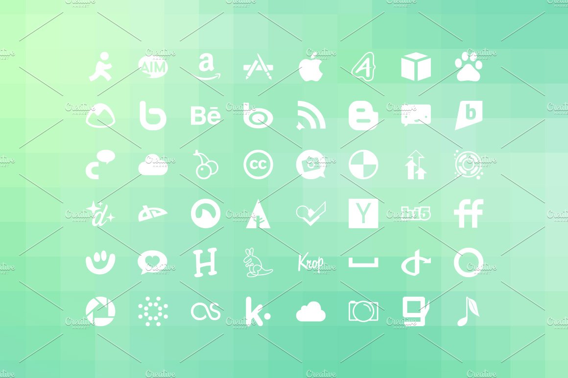 (SALE) Simple Social Icons Web Font preview image.