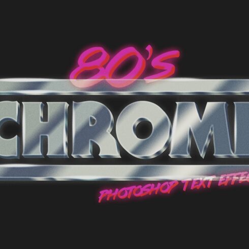 80's Chrome Photoshop Text Effectcover image.