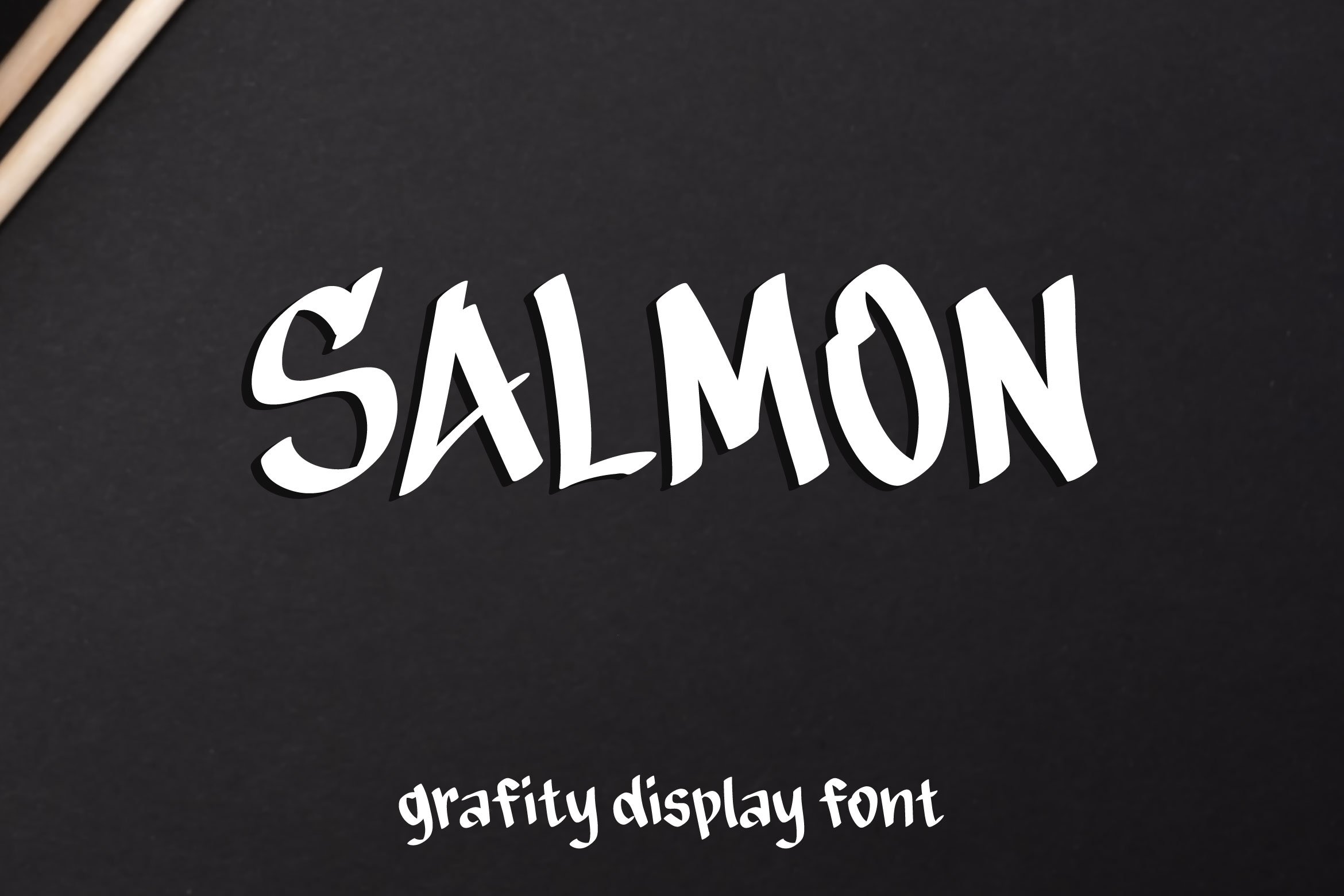 Salmon - Graffiti Display Font cover image.