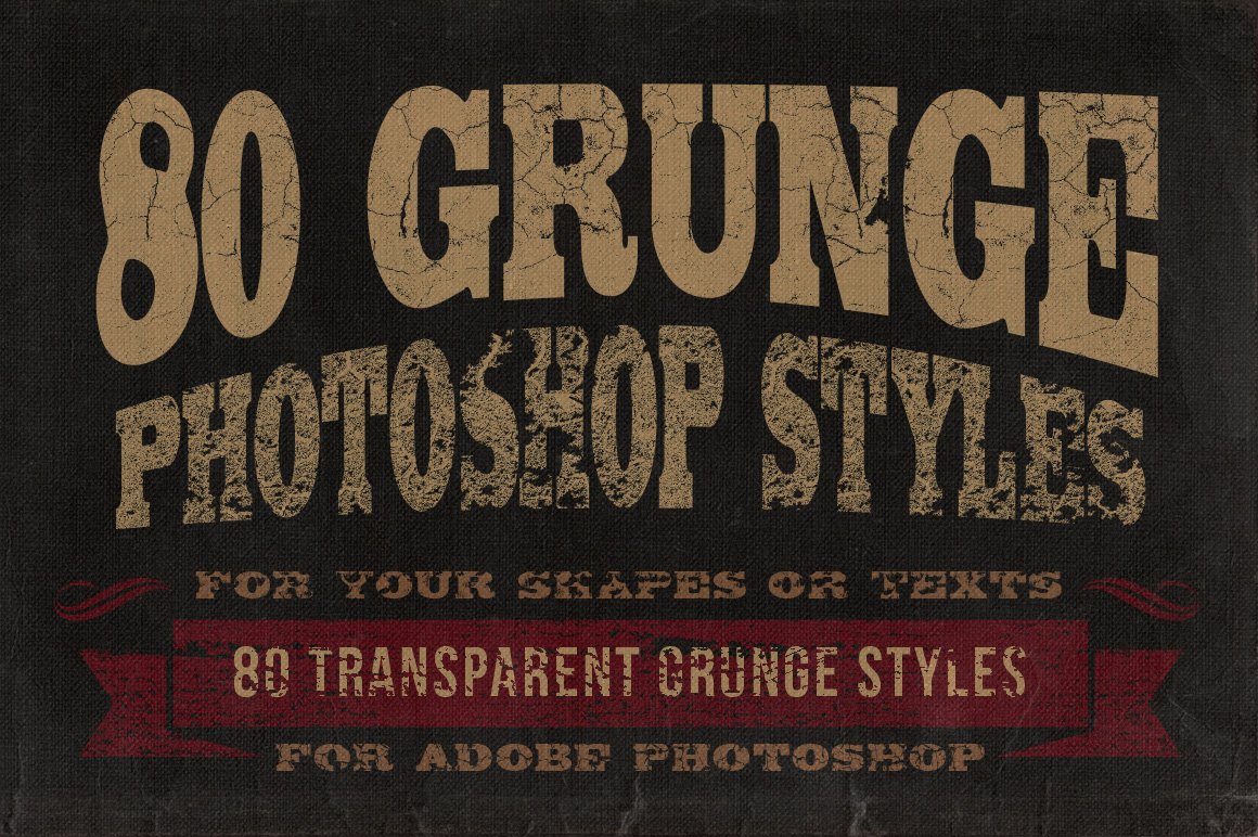 80 Grunge Photoshop Stylespreview image.