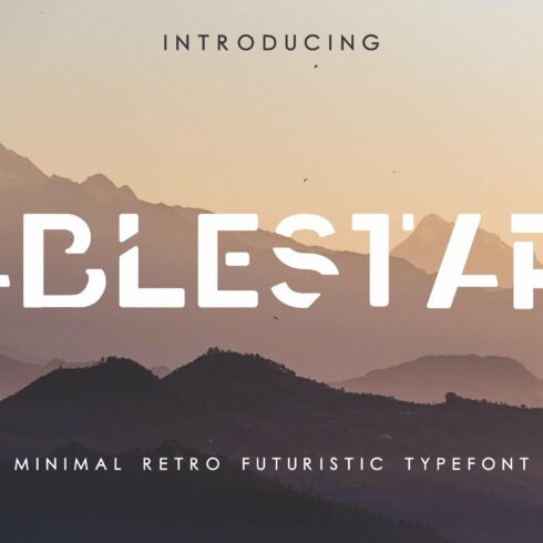 Ablestar - Retro Futuristic Typefont cover image.