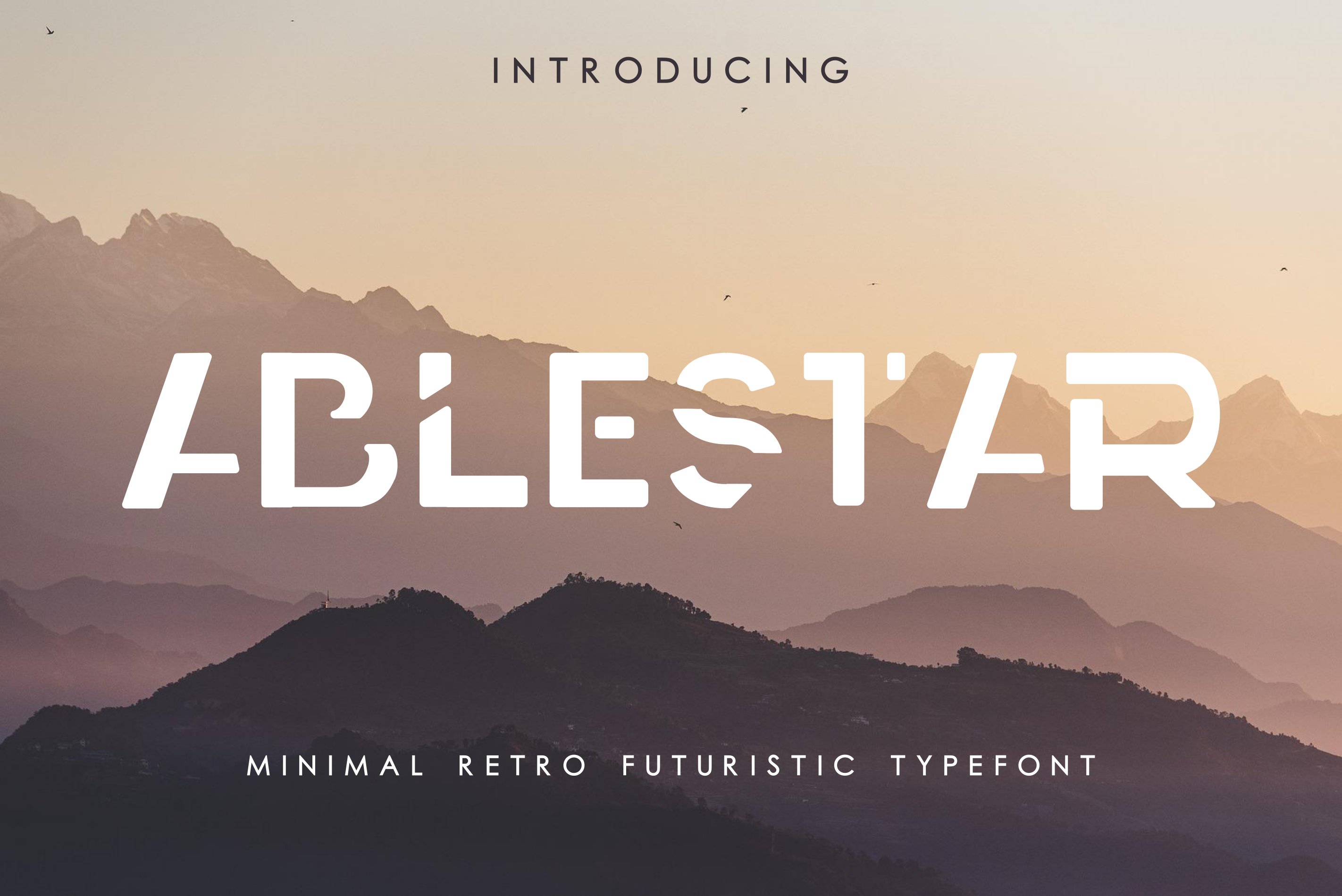 Ablestar - Retro Futuristic Typefont cover image.