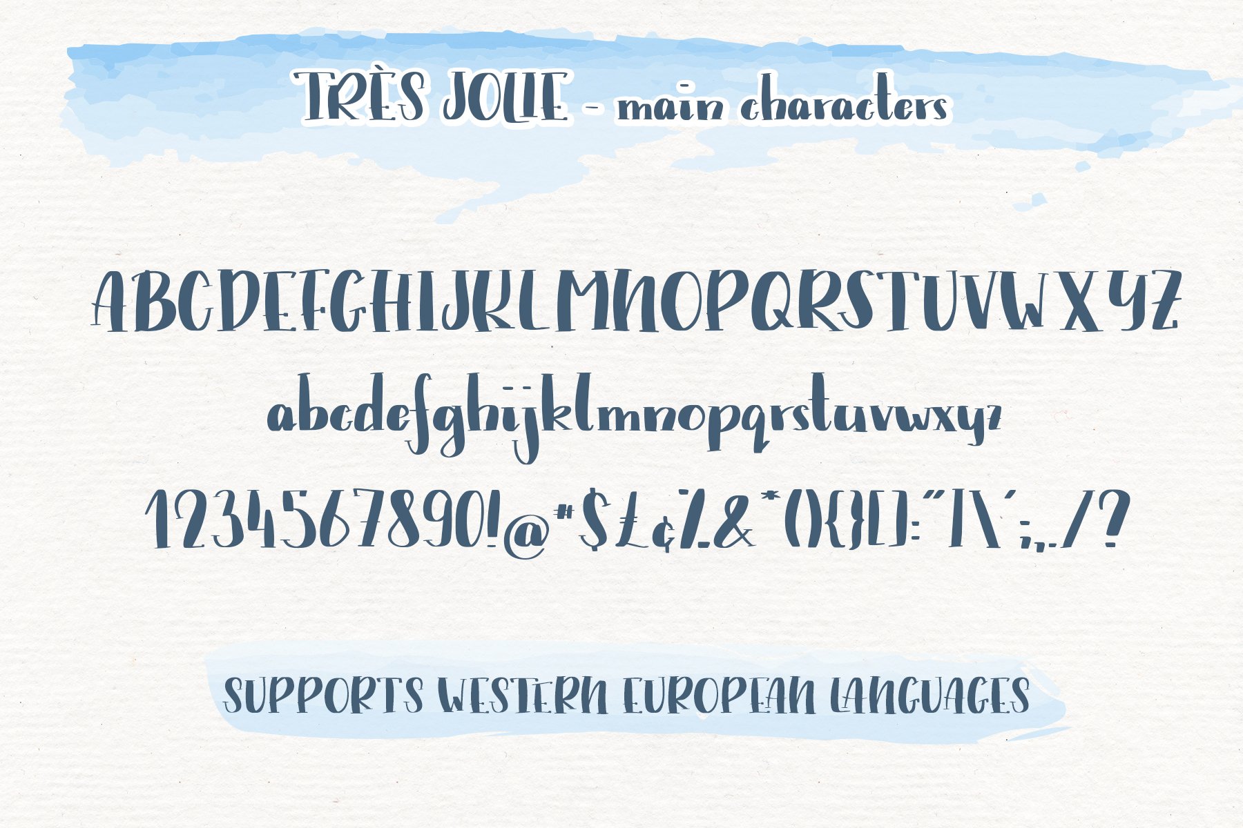 Très Jolie - Serif Font with Doodles preview image.