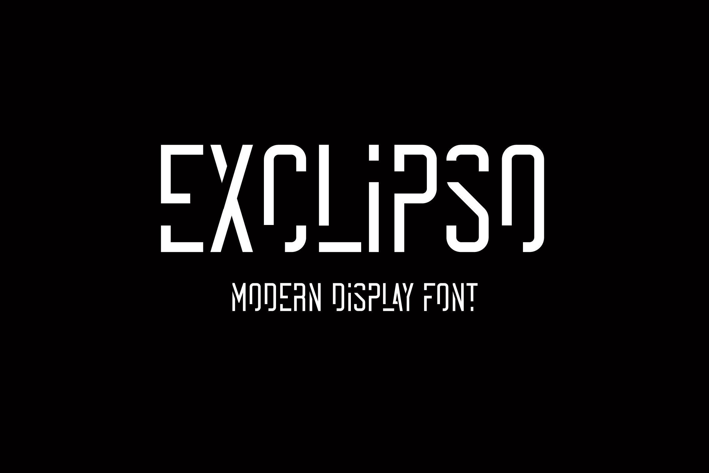 Exclipso - Elegant Display Font cover image.