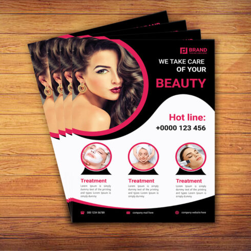 Beauty Saloon Flyer Design Template cover image.