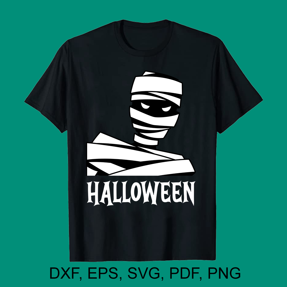 Happy Halloween Dead Mummy SVG Design cover image.