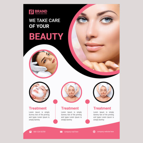 Beauty Flyer design Template cover image.