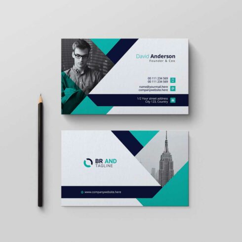 Creative Business Card Design Template cover image.