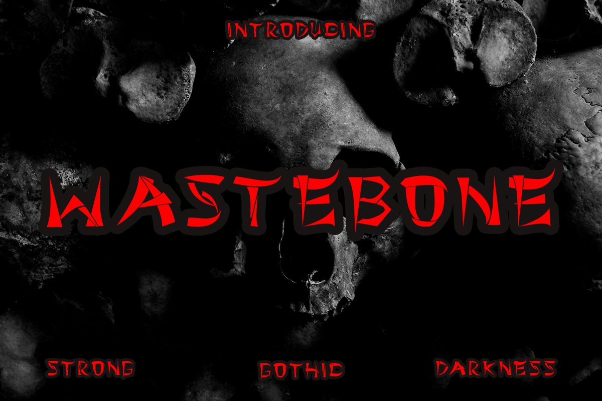 Wastebone Blackletter Gothic Font cover image.