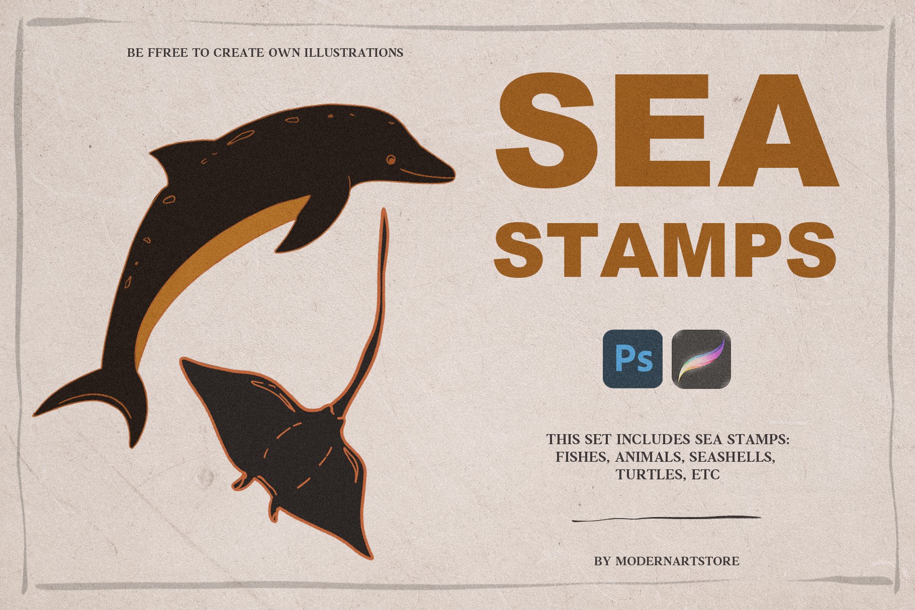 SEA STAMPS for Procreate / Photoshoppreview image.