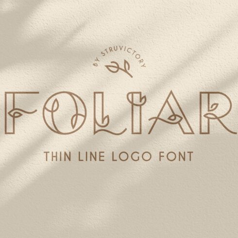 Foliar - Thin Line Logo Font cover image.