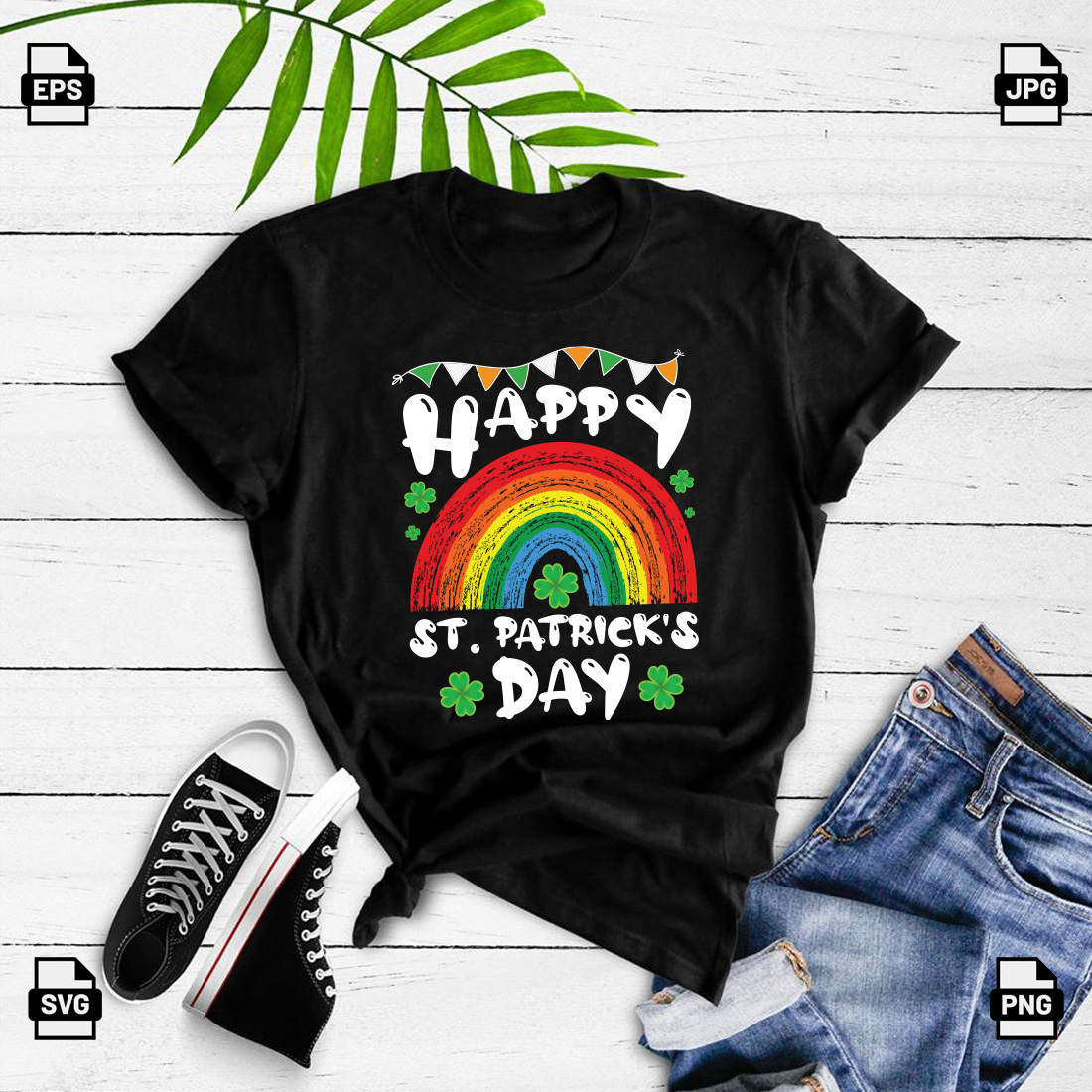 Happy st patrick’s day Modern T-shirt Design preview image.