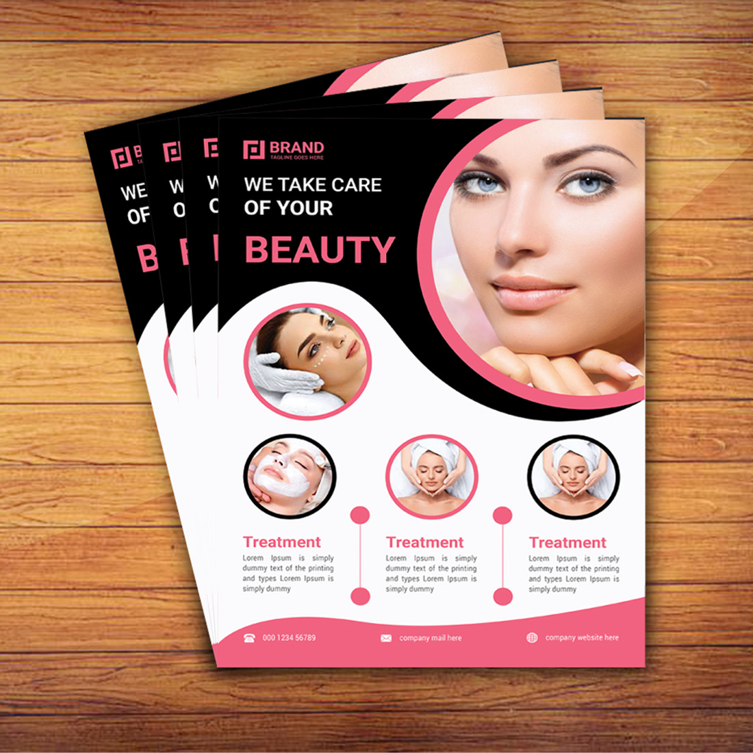 Beauty Flyer design Template preview image.