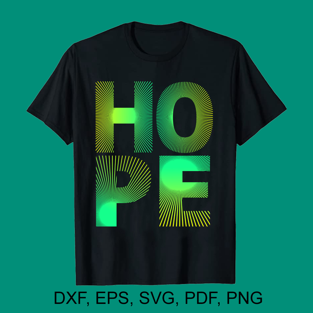 HOPE Illustration `SVG t-shirt Design preview image.