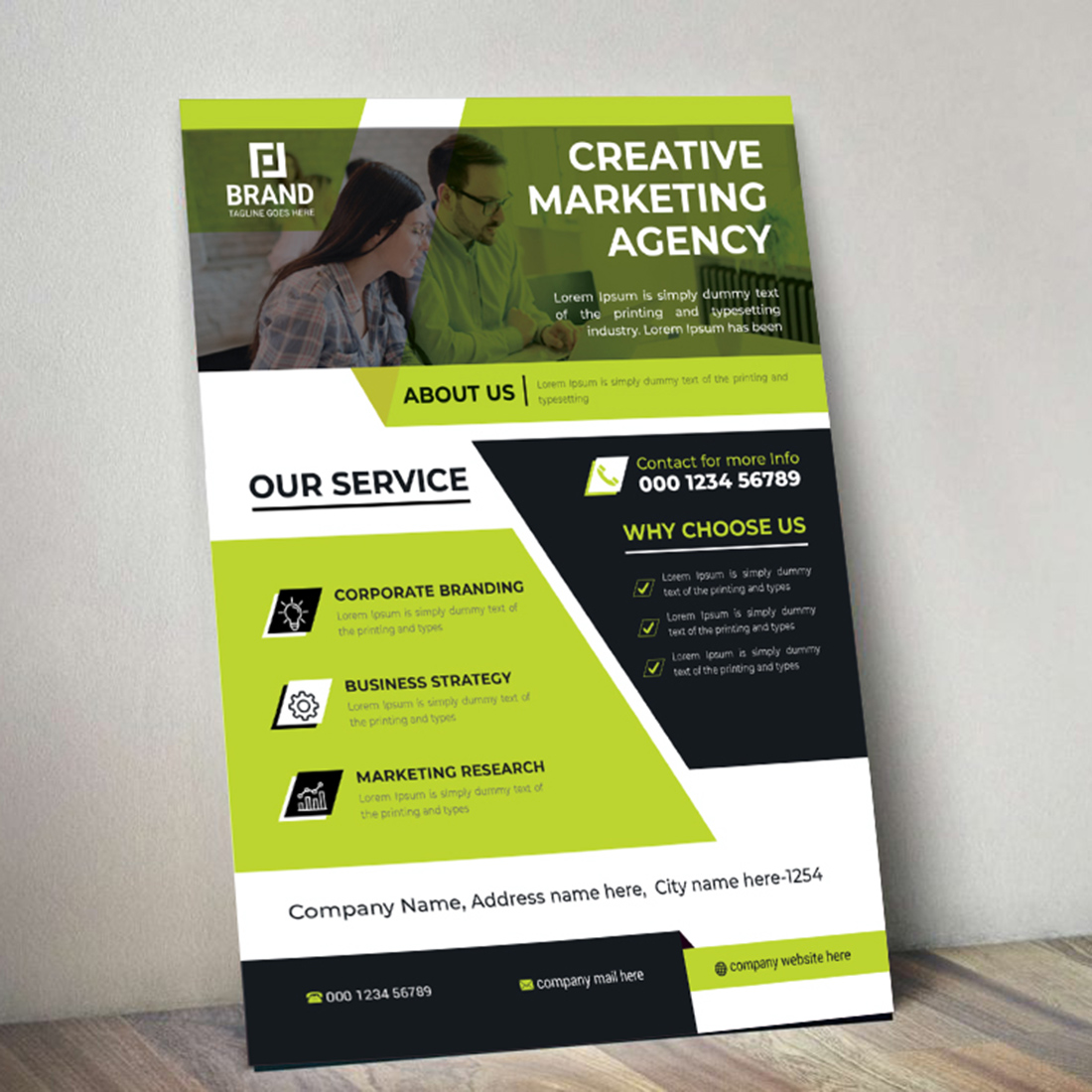 Creative Corporate Flyer Design Template preview image.