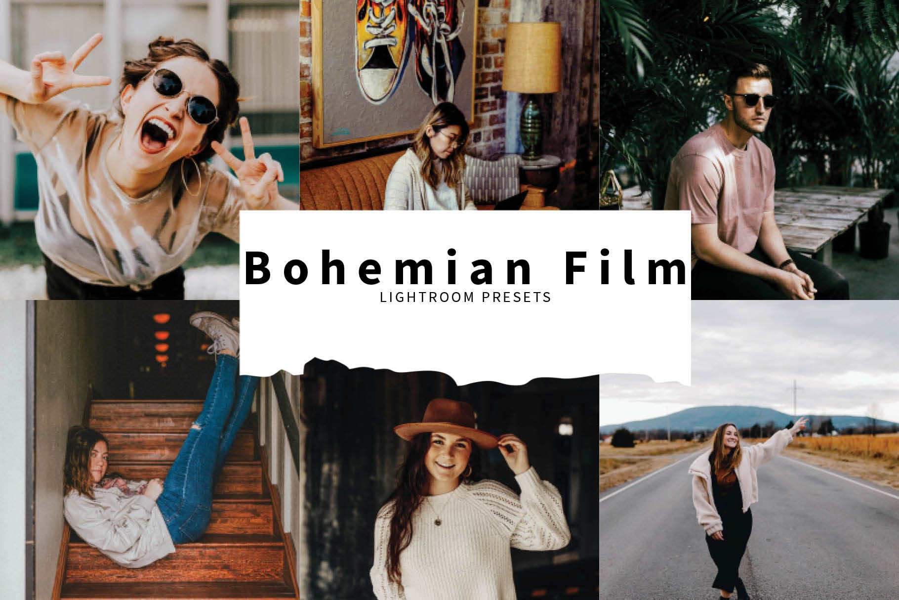 10 Bohemian Film Lightroom Presetscover image.