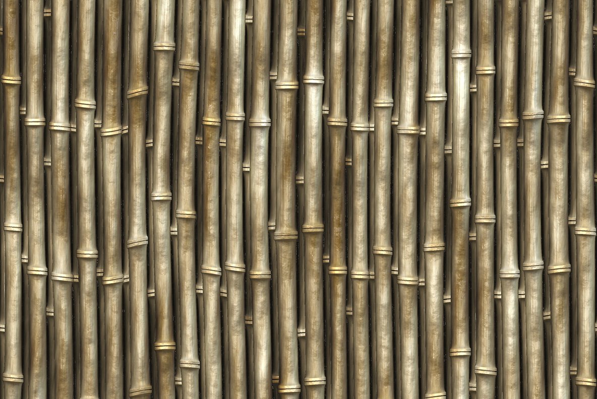 Close up of a bamboo wall.