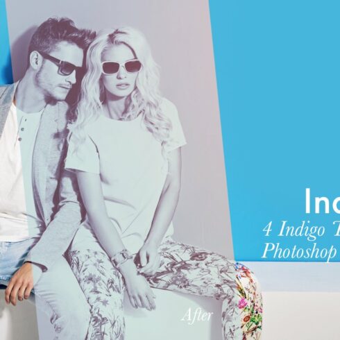 Indigo - 4 Photoshop Actionscover image.