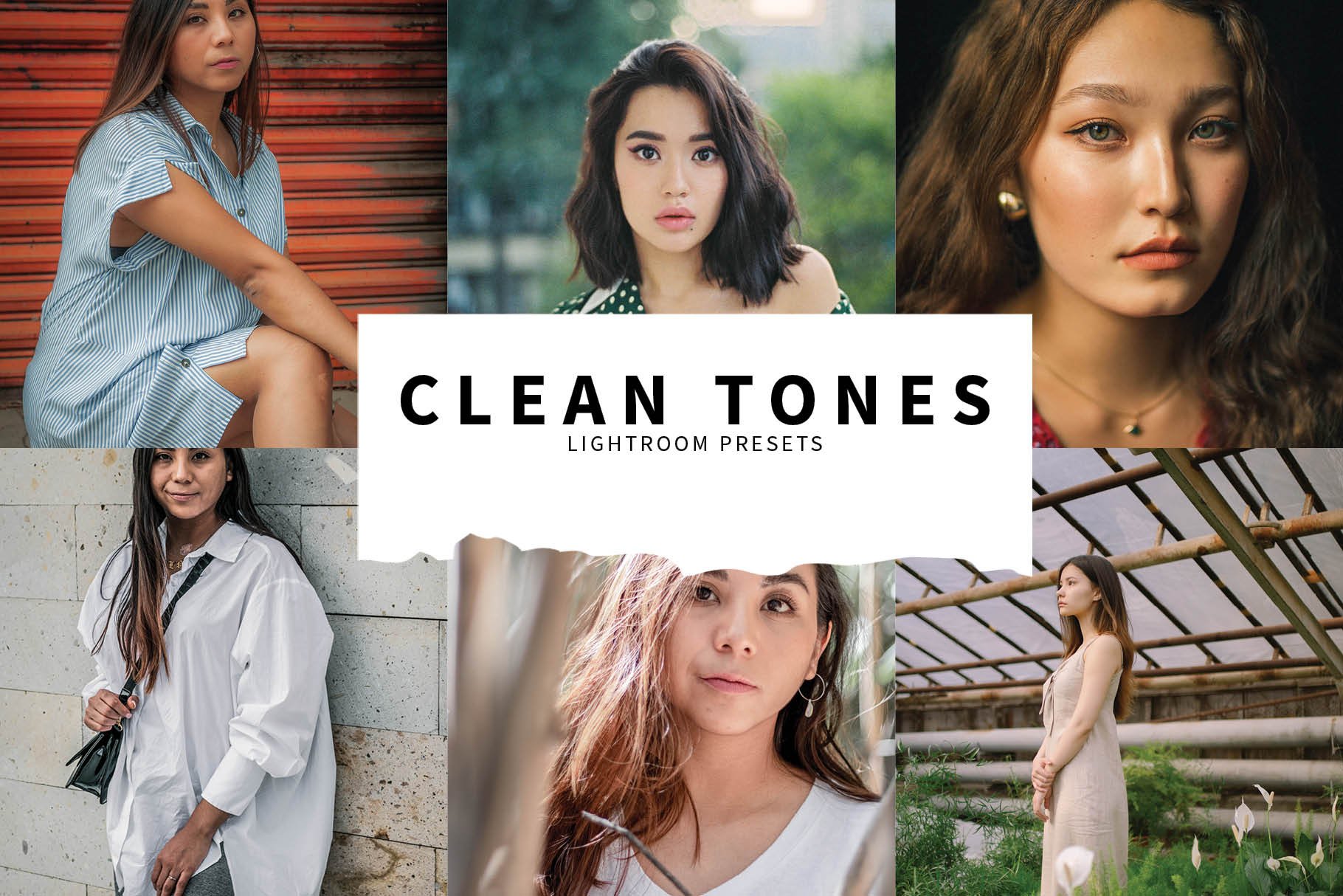 10 Clean Tones Lightroom Presetscover image.