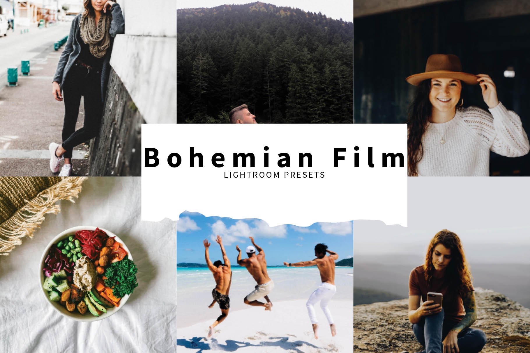 10 Bohemian Film Lightroom Presetscover image.