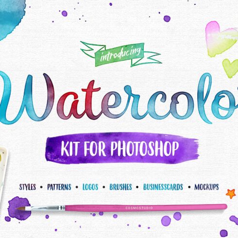 Watercolor Kit For Photoshopcover image.
