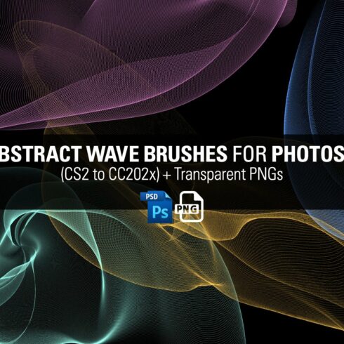 60 Abstract Wave Brushes for PScover image.