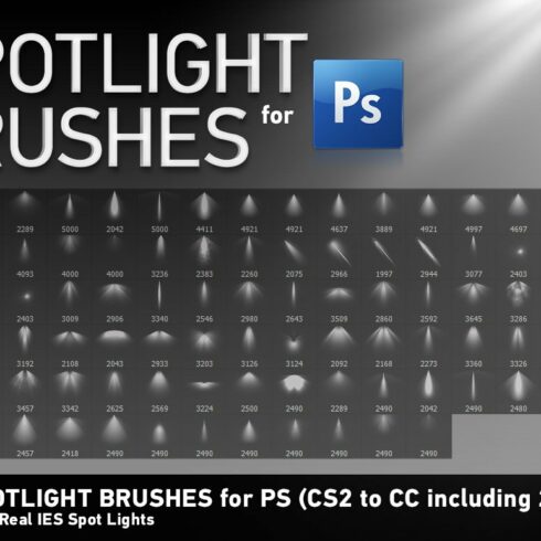 71 HQ Spotlight Brushes for PScover image.