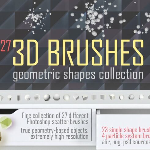 3D brushes for Photoshopcover image.