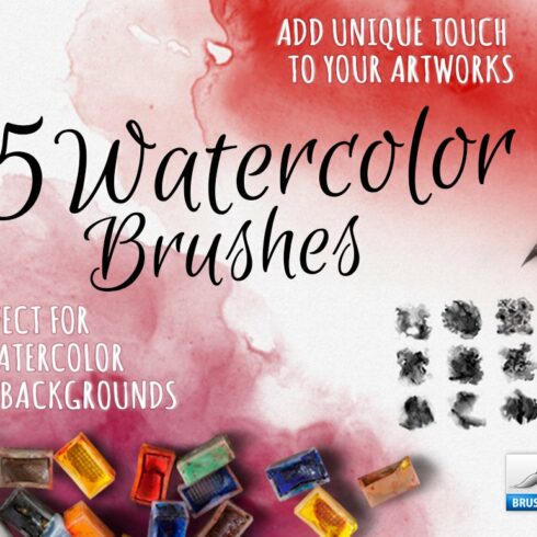 15 Watercolor Handmade Brushescover image.