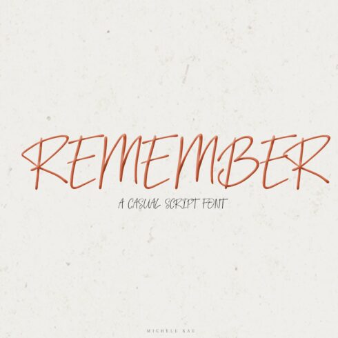 Remember | A Casual Script Font cover image.