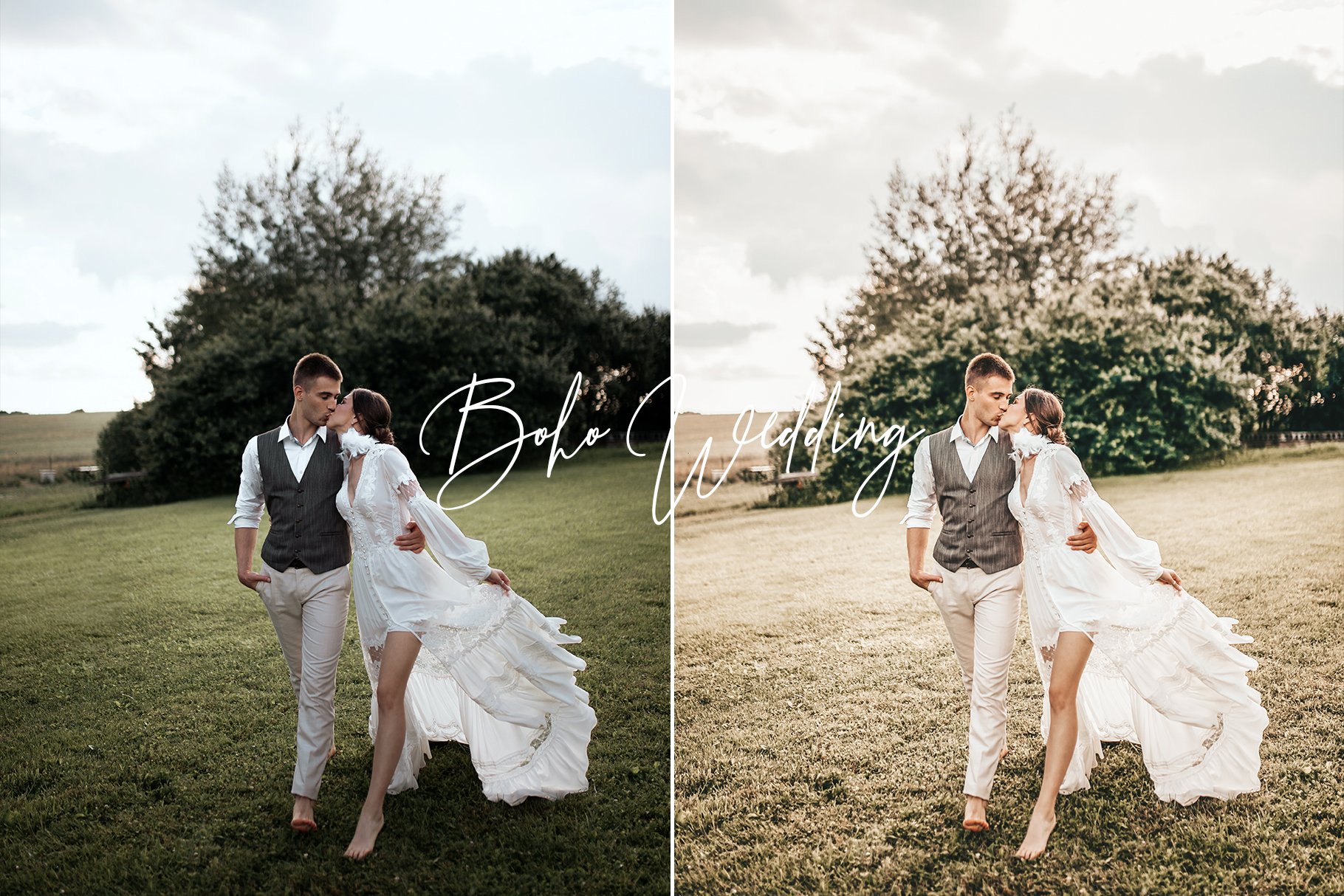 Boho Wedding Lightroom Presets Packpreview image.