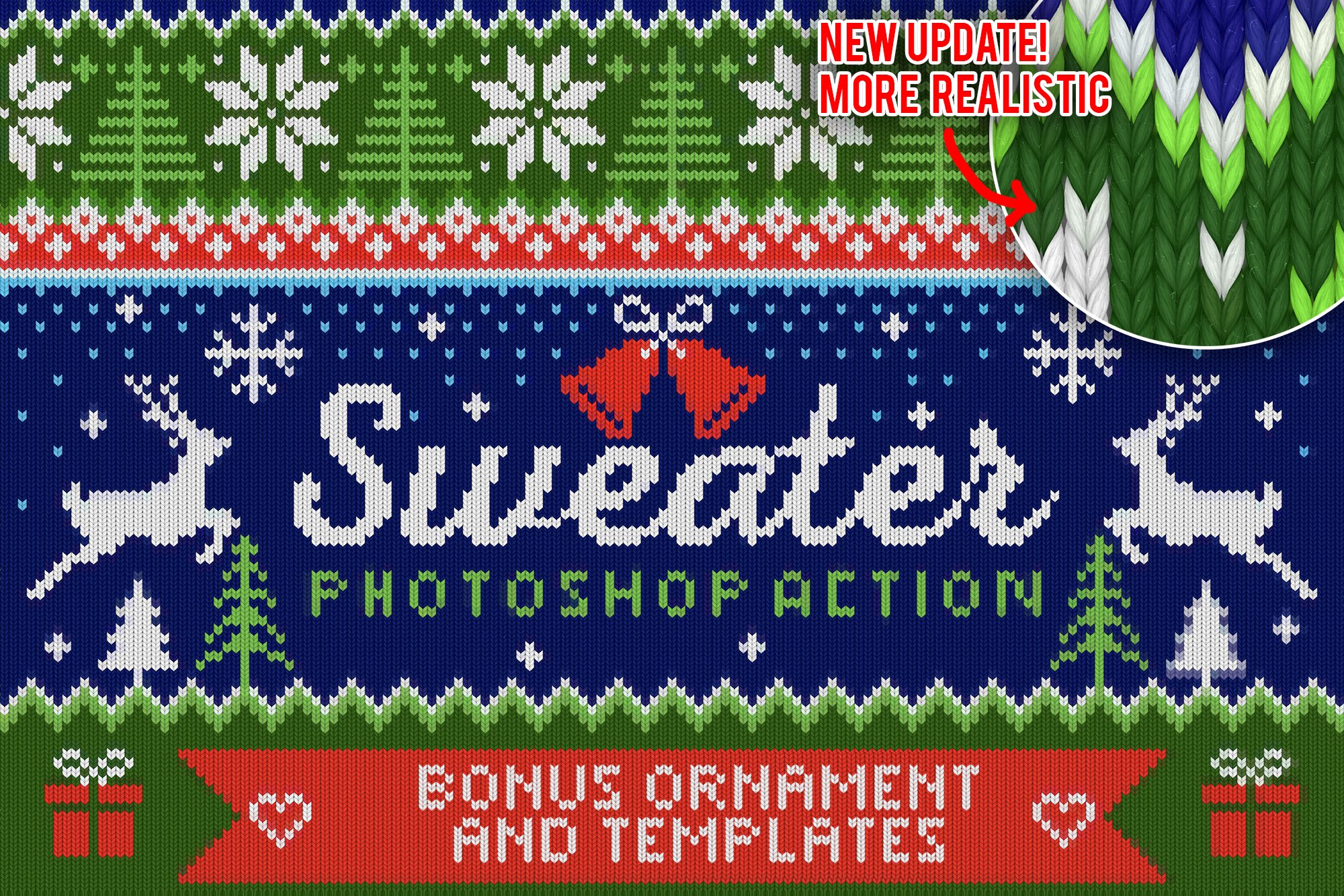 Ugly Christmas Sweater Photoshop Actcover image.