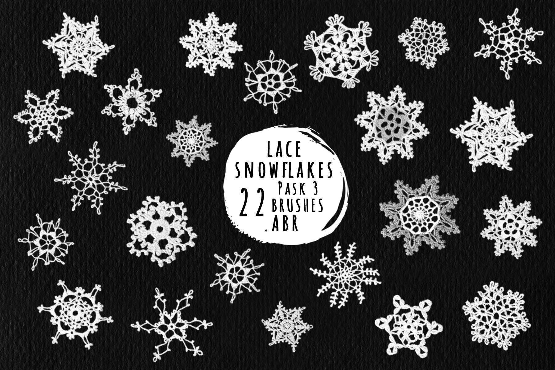 Lace Snowflakes Brushes. Pack 1cover image.