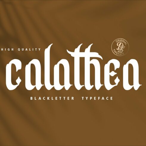 Calathea Blackletter Font cover image.