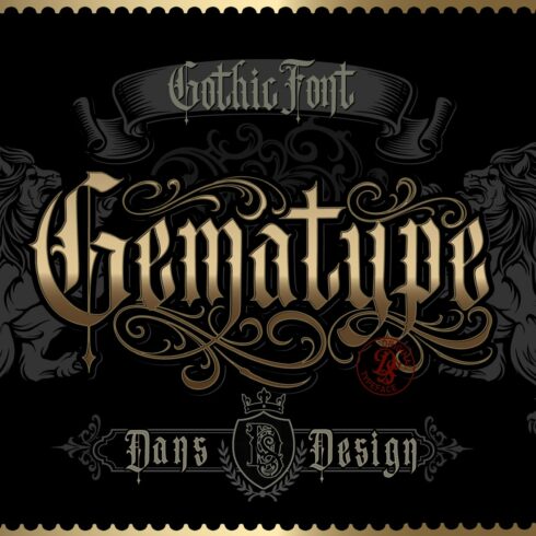 Gematype Blackletter + Ornament font cover image.