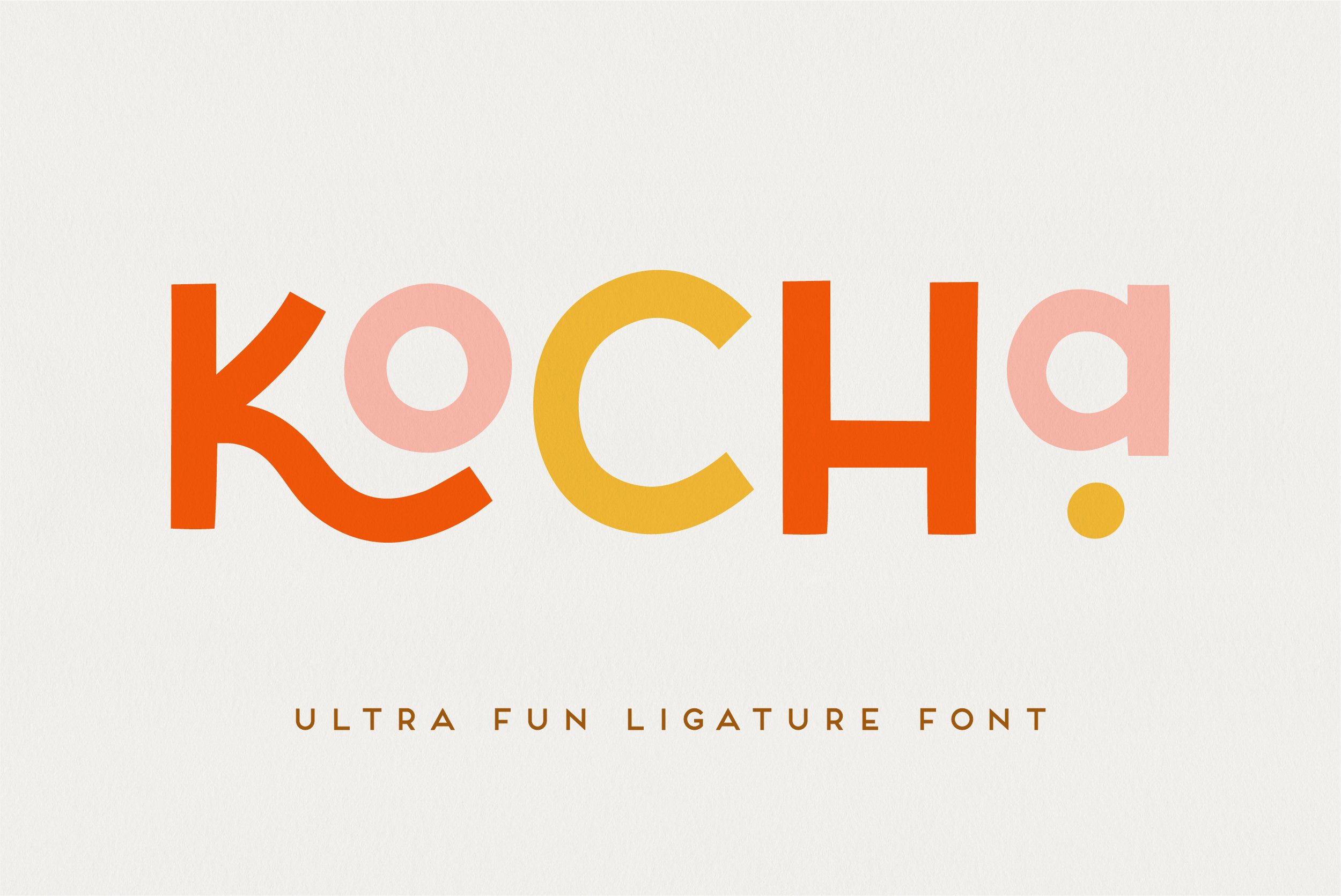 Kocha | Playful Ligature Font cover image.
