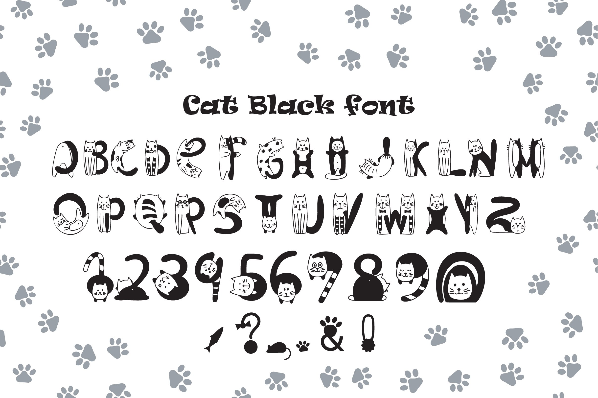 Cats Black font cover image.