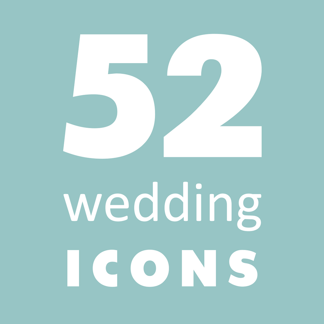 52 Wedding, marriage, bridal icon preview image.