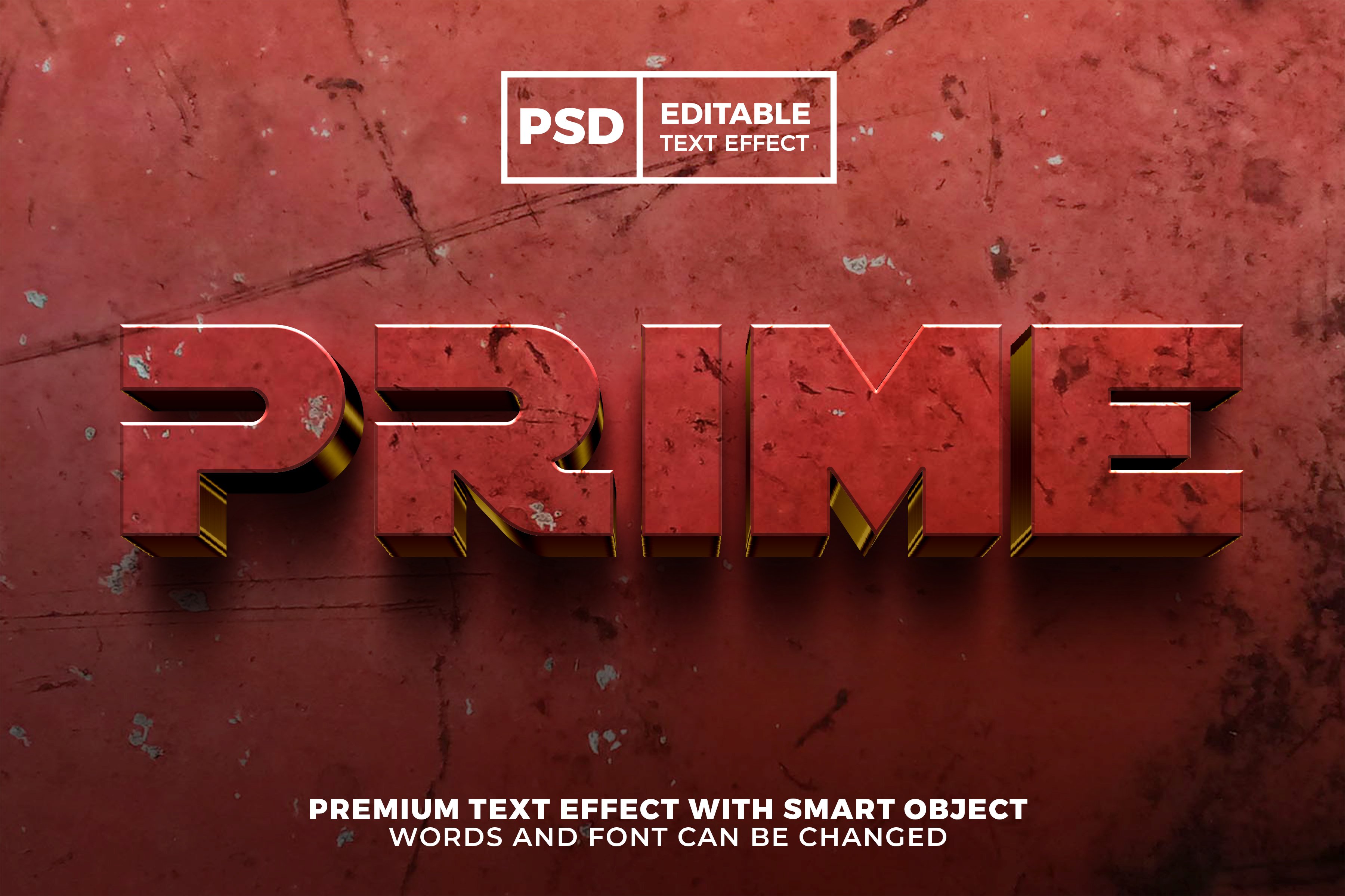 prime rusty metal 3d text effectcover image.