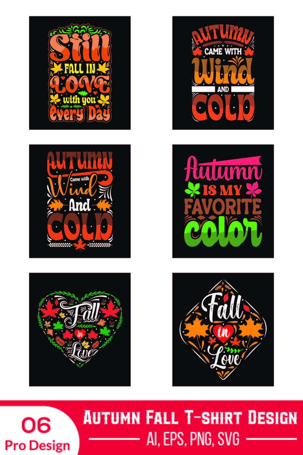Fall In Love Shirt, Fall Shirt, Autumn Shirt, Fall Season Shirt, Fall T-shirt, Fall Leaves Shirt, Fall Season pinterest preview image.