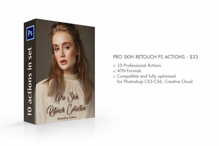 Pro Skin Retouch Photoshop Actions Masterbundles