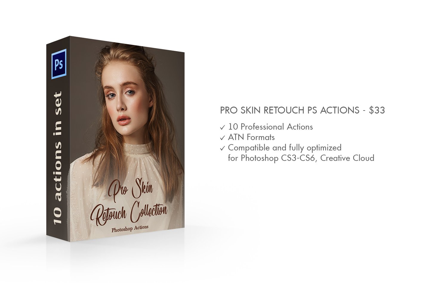 Pro Skin Retouch Photoshop Actionspreview image.