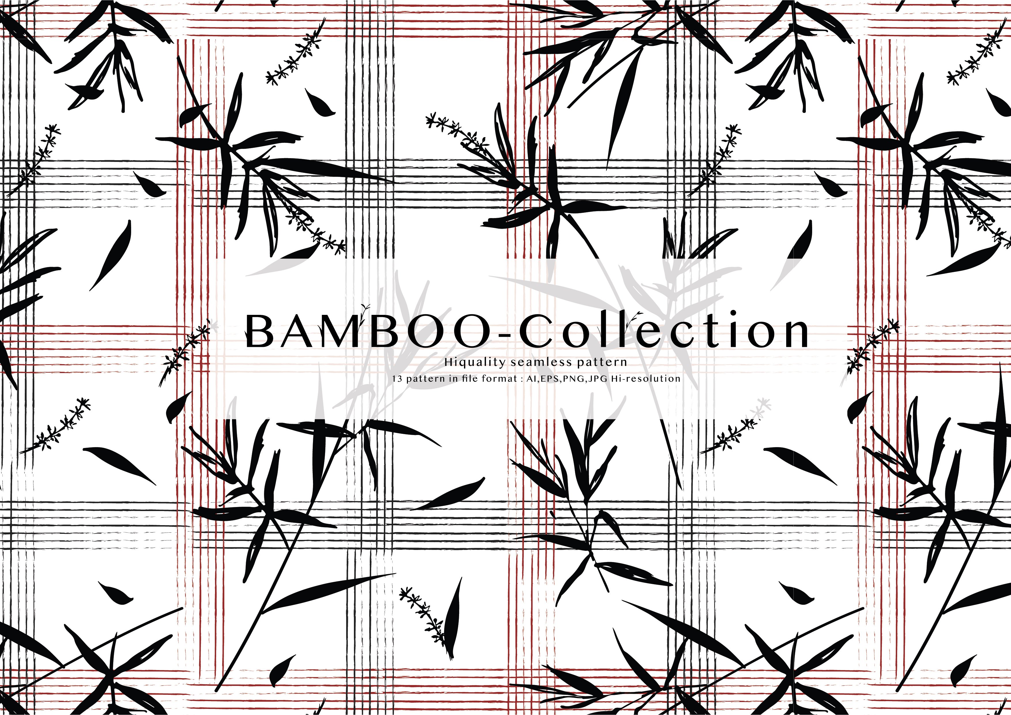 Bamboo pattern with the words bamboo collection.