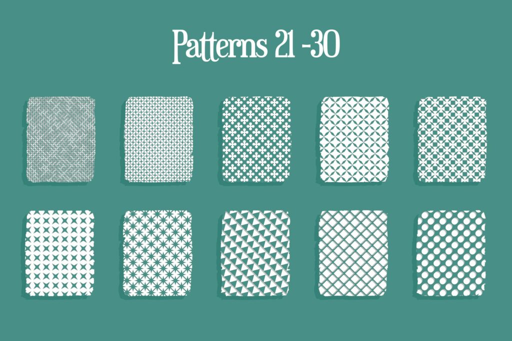 30 Procreate & Ps Geometric Patterns MasterBundles