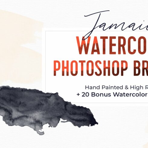 Jamaica Watercolor Photoshop Brushcover image.