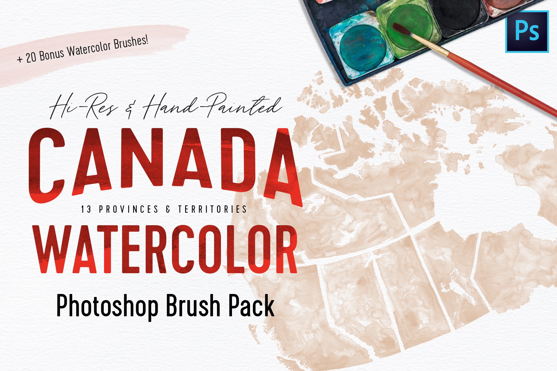 Canada Watercolor PS Brushescover image.