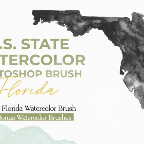 Florida US Watercolor PS Brushcover image.
