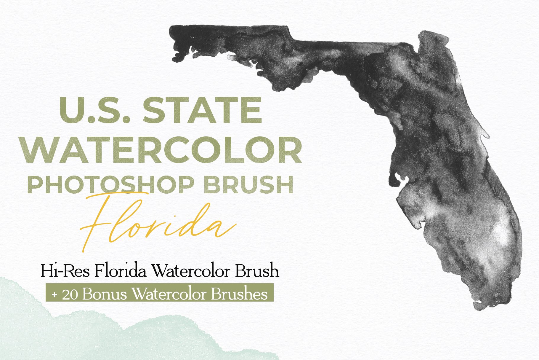 Florida US Watercolor PS Brushcover image.