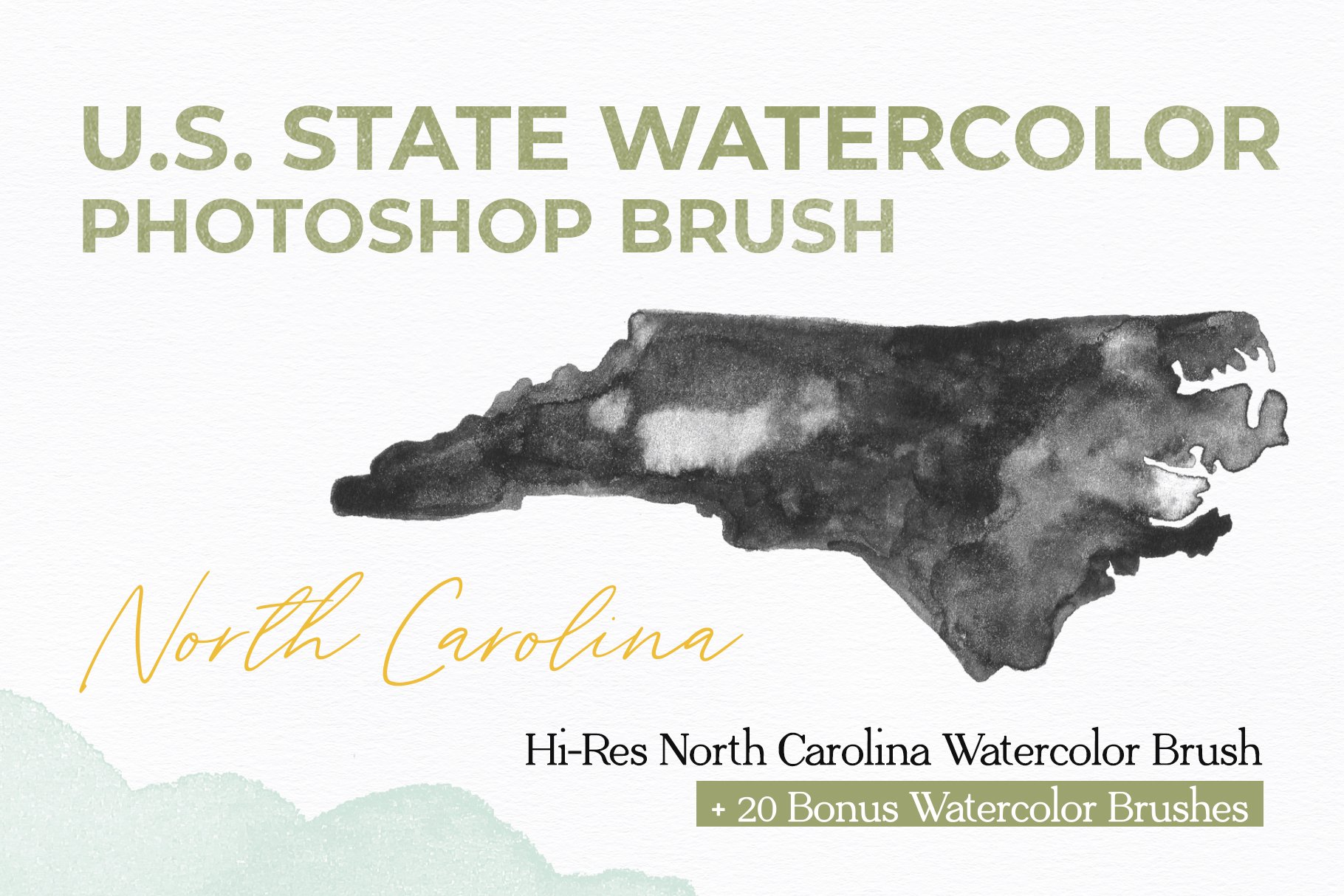 N. Carolina US Watercolor PS Brushcover image.